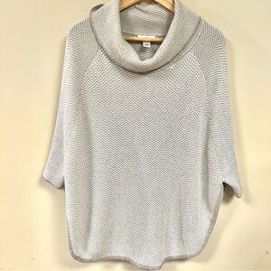 Loft tan/ white chevron pull over sweater Sz Sm